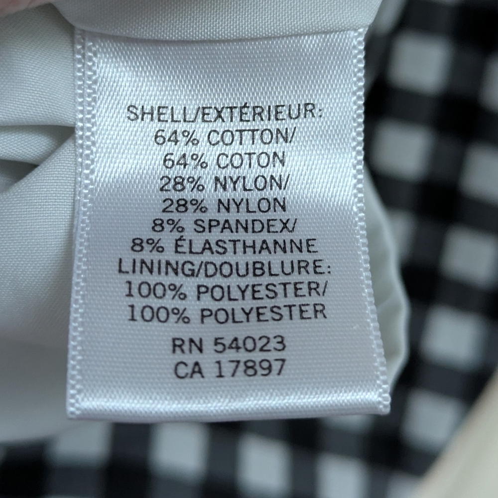 Banana Republic Factory Black and White Gingham Midi Dress with POCKETS!! - Picture 6 of 9